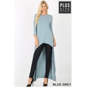 PLUS High-Low Longline Top